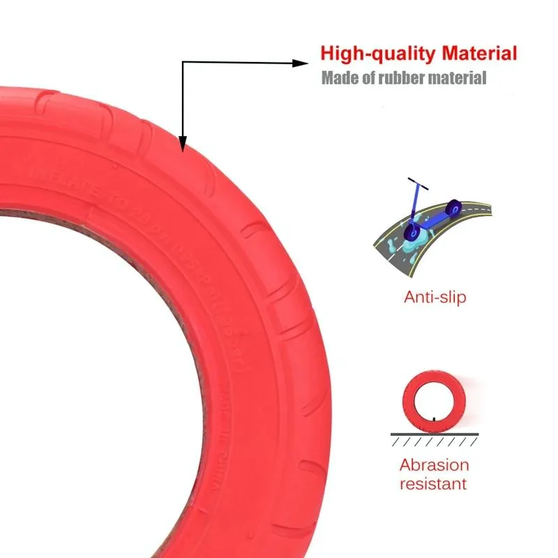 10x2 Inflatable Solid Tire for Xiaomi Mijia M365 Pro - Durable and Versatile