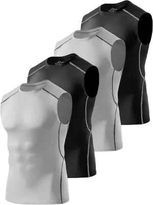 4/5/6 Pack Athletic Sleeveless Shirts for Men Workout Tank Tops Compression Tank Top Gym Muscle Shirts for Running
