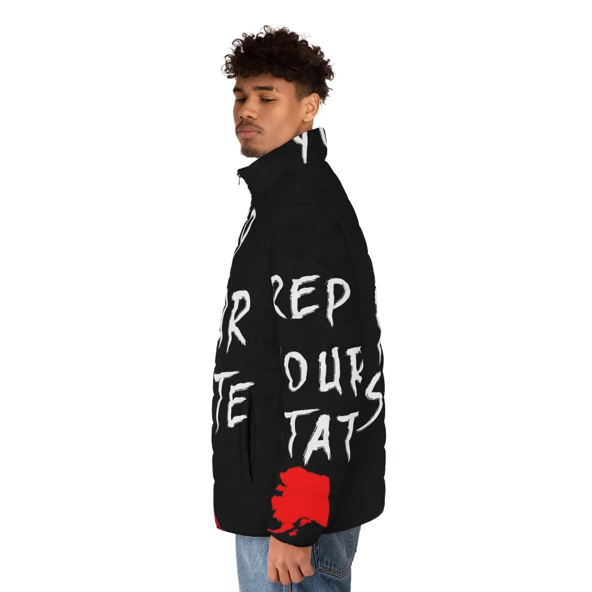 Alaska State Pride Puffer Jacket | Warm Winter Outerwear
