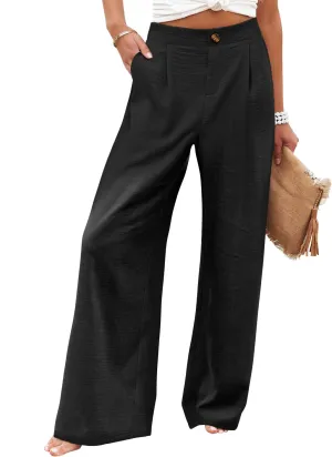 Angerella Casual Pants for Women High Elastic Waisted in The Back Business Trousers Long Casual Work Pants S-3XL