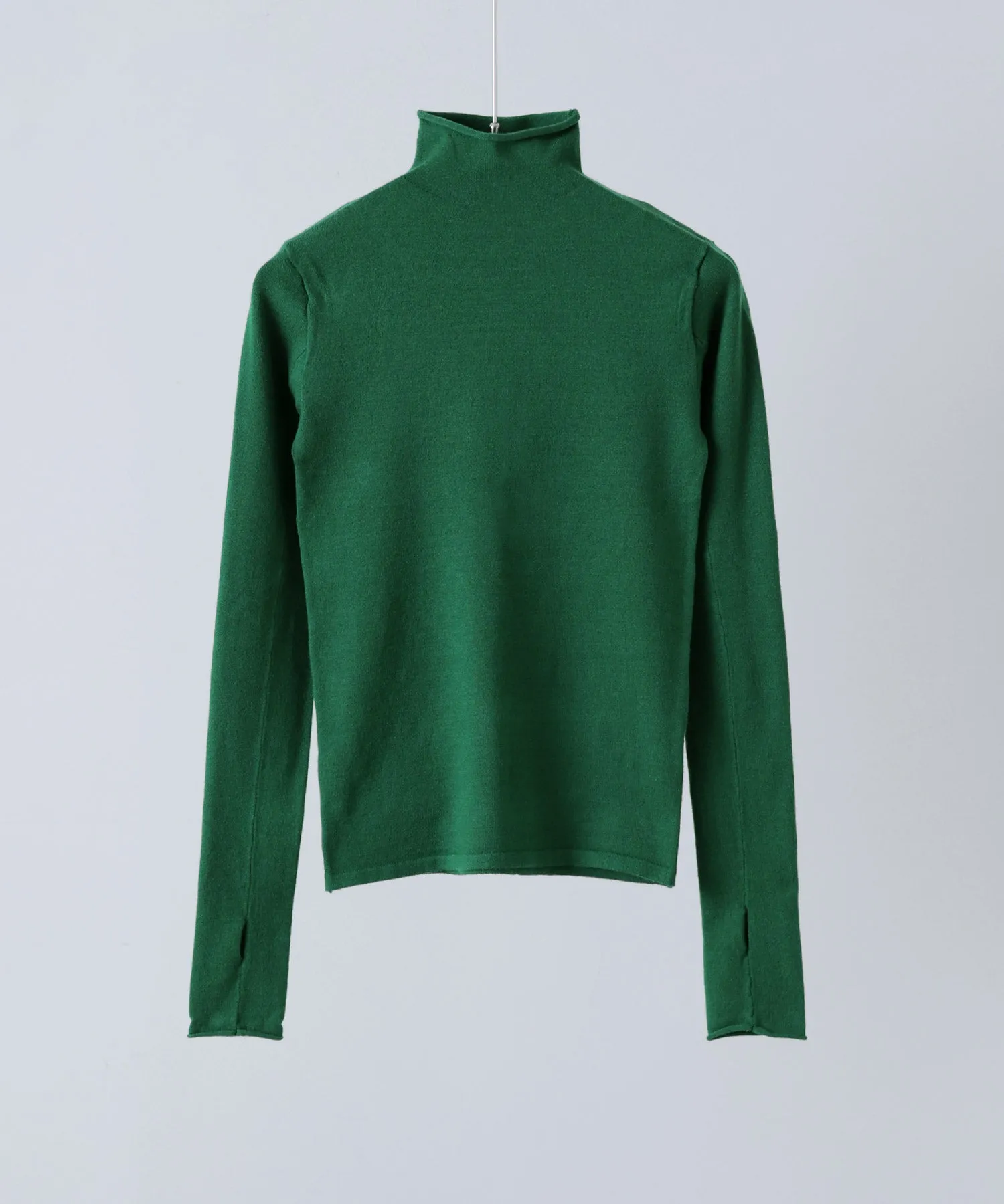 Angora touch high-neck knit
