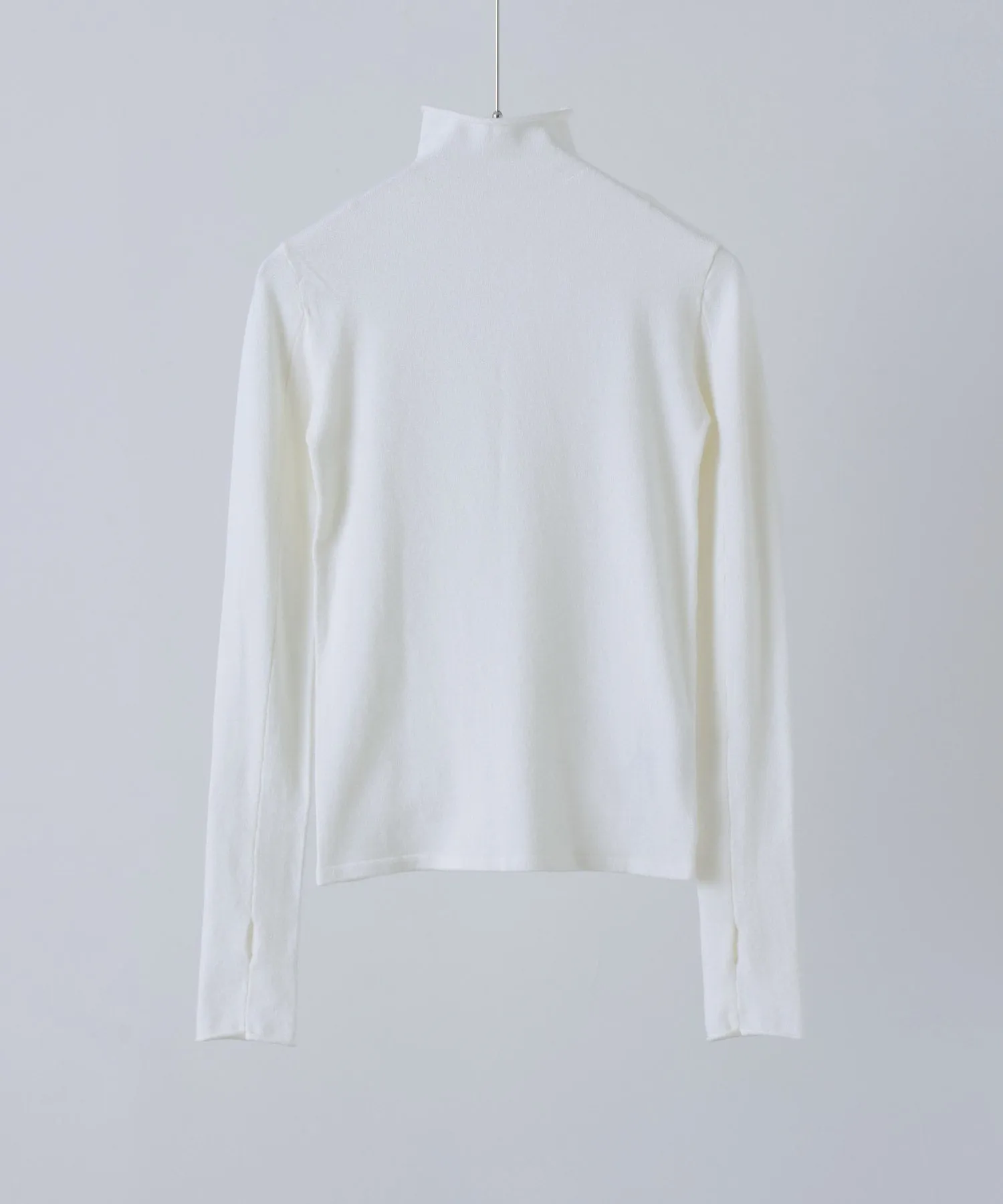 Angora touch high-neck knit