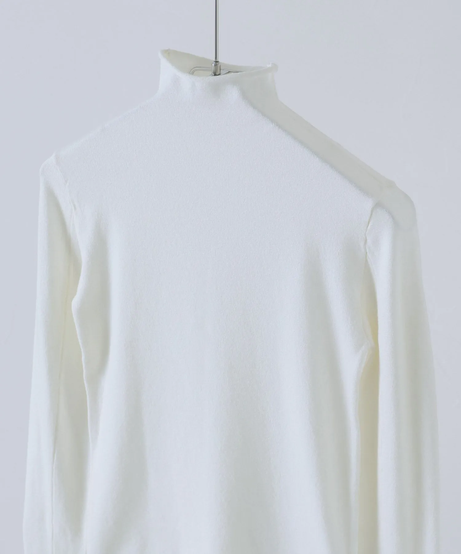 Angora touch high-neck knit
