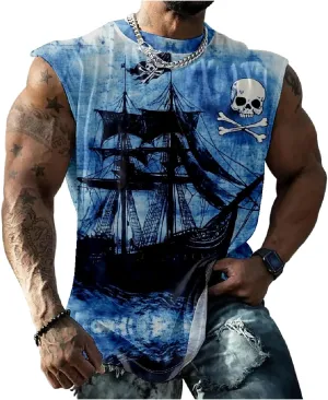 Animal Graphic Tank Tops for Men Casual Summer Sleeveless 3D Printed Muscle Shirts Big and Tall Quick Dry Undershirt T-Shirts