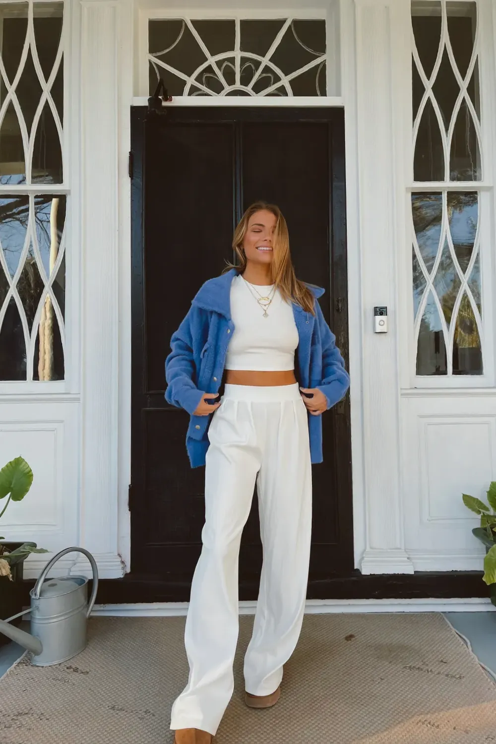 BLUE FRANKIE SOFT FUR SHACKET