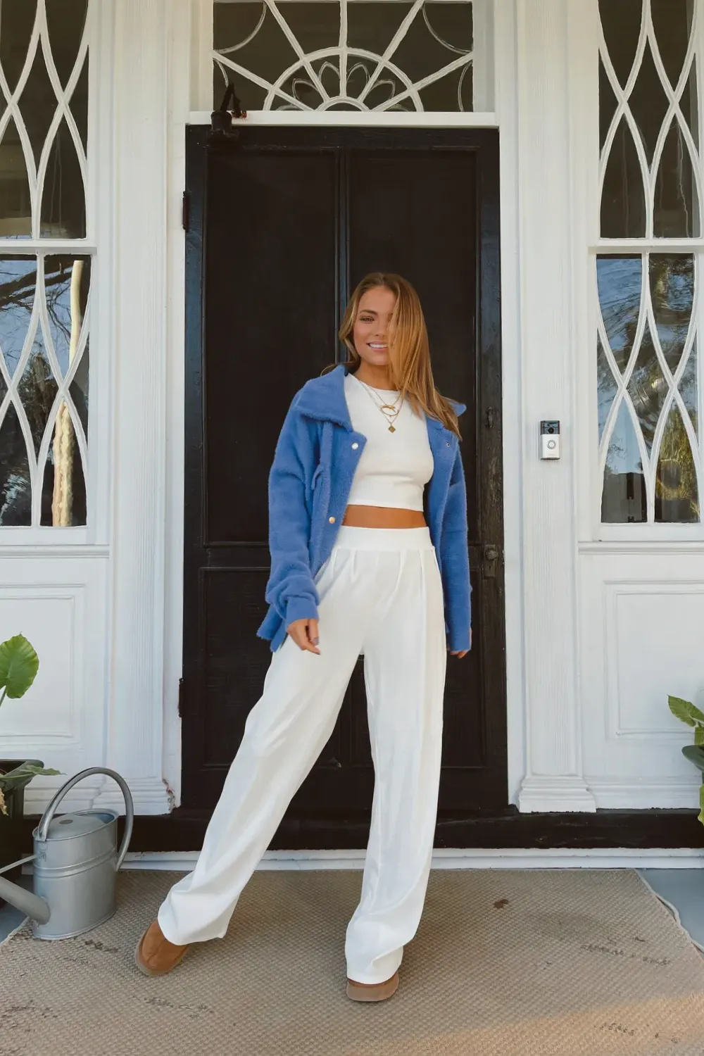 BLUE FRANKIE SOFT FUR SHACKET