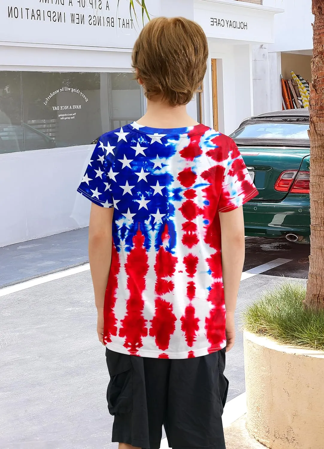 Boys Tie Dye Shirt Size 4-14 Hippies Senior Rainbow Tees T Shirts for Kids