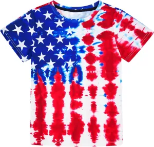 Boys Tie Dye Shirt Size 4-14 Hippies Senior Rainbow Tees T Shirts for Kids