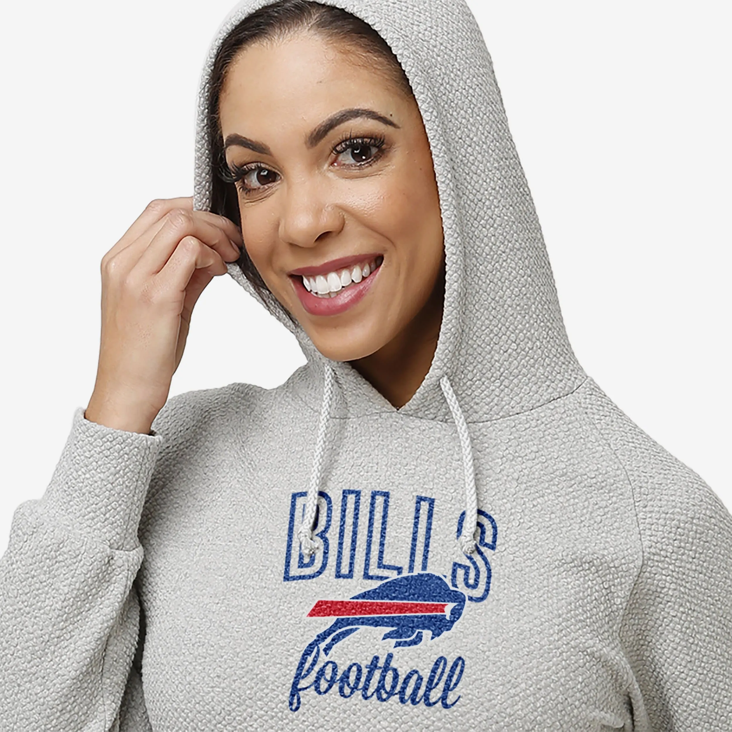 Buffalo Bills Womens Gray Woven Hoodie