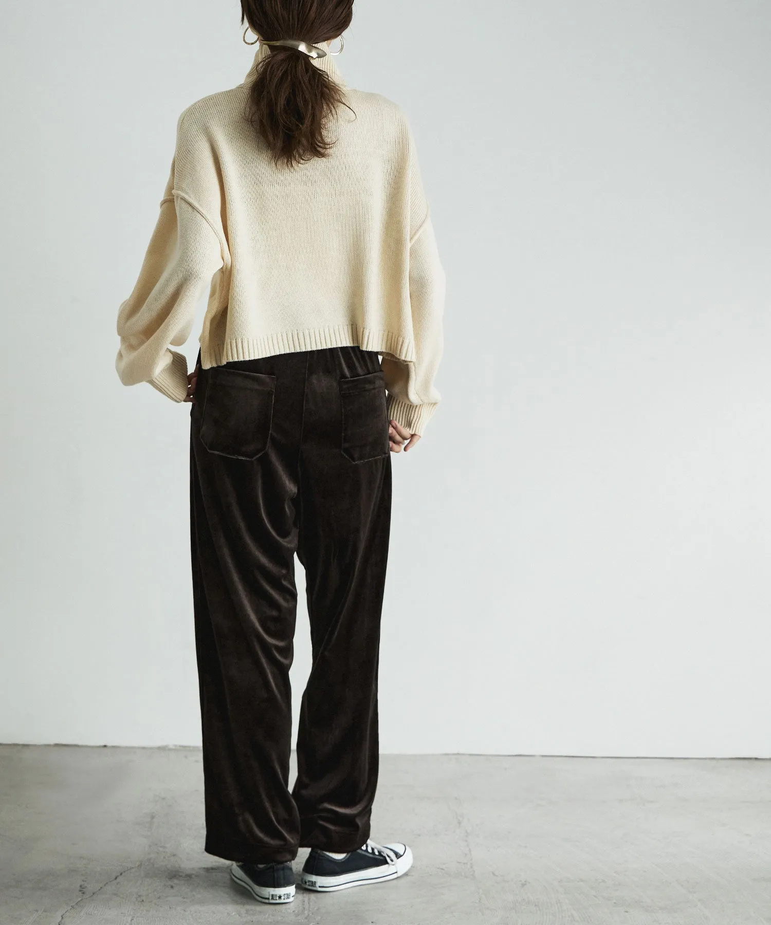 Bulky high neck knit