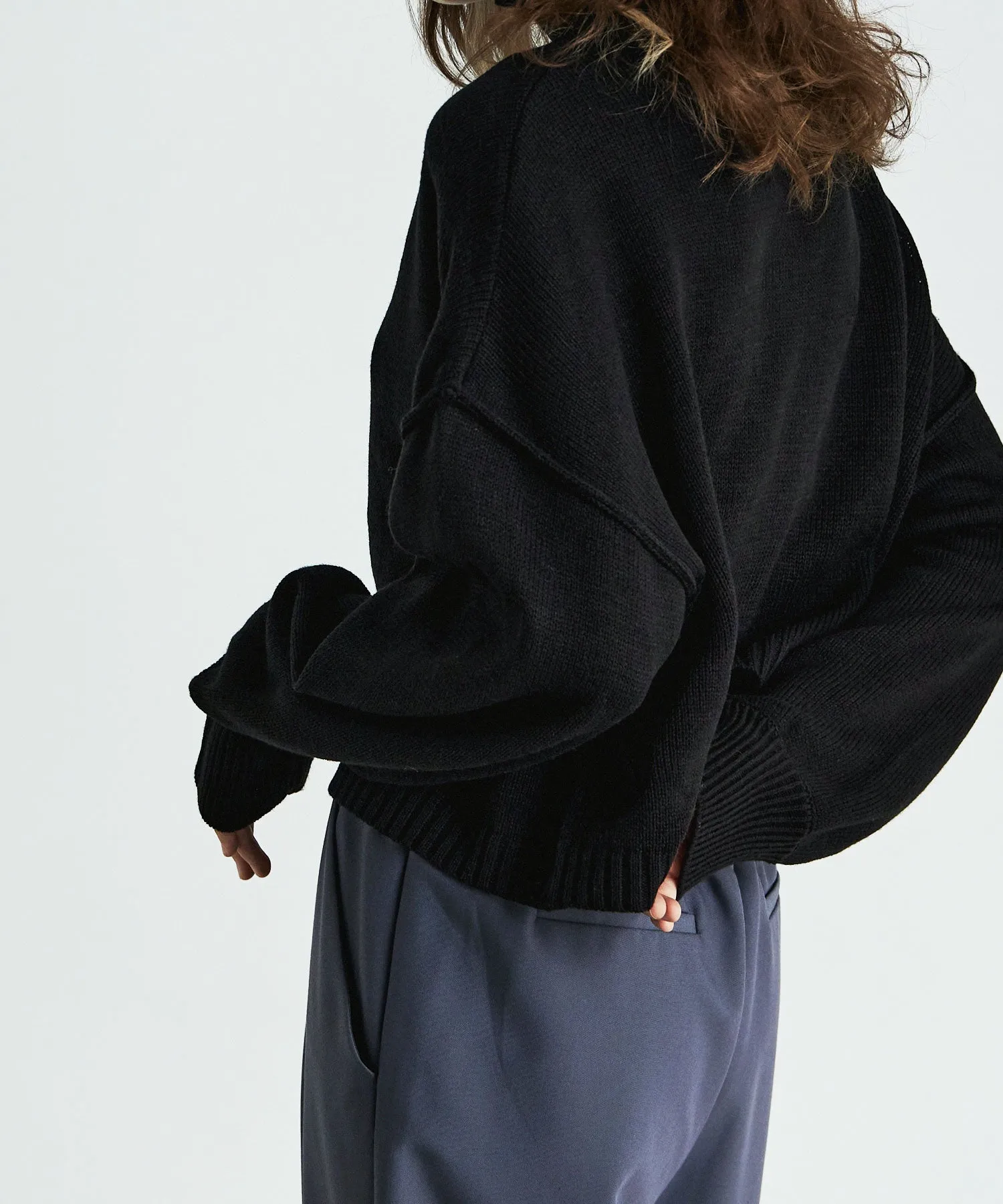 Bulky high neck knit