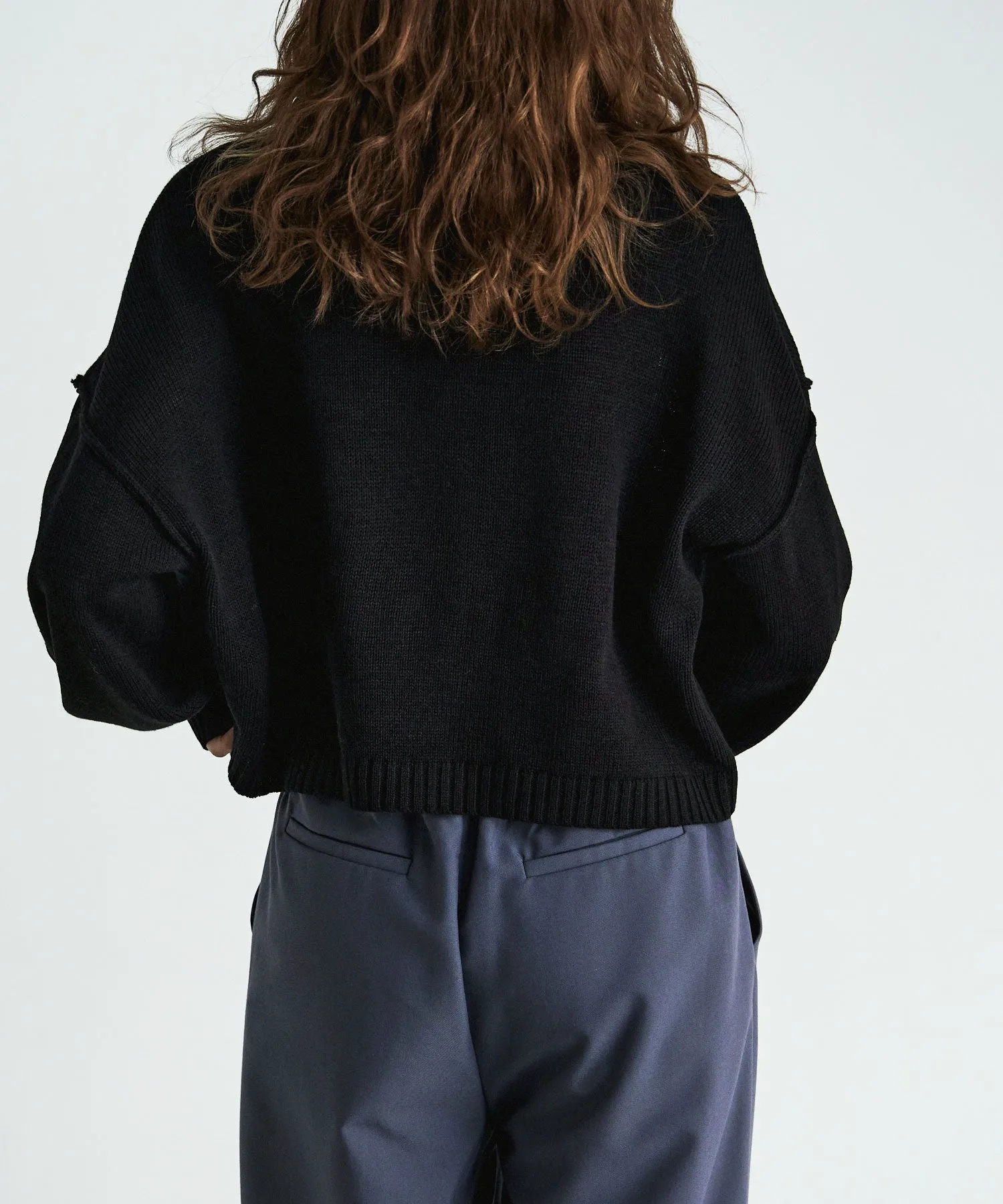 Bulky high neck knit