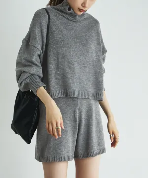 Bulky high neck knit