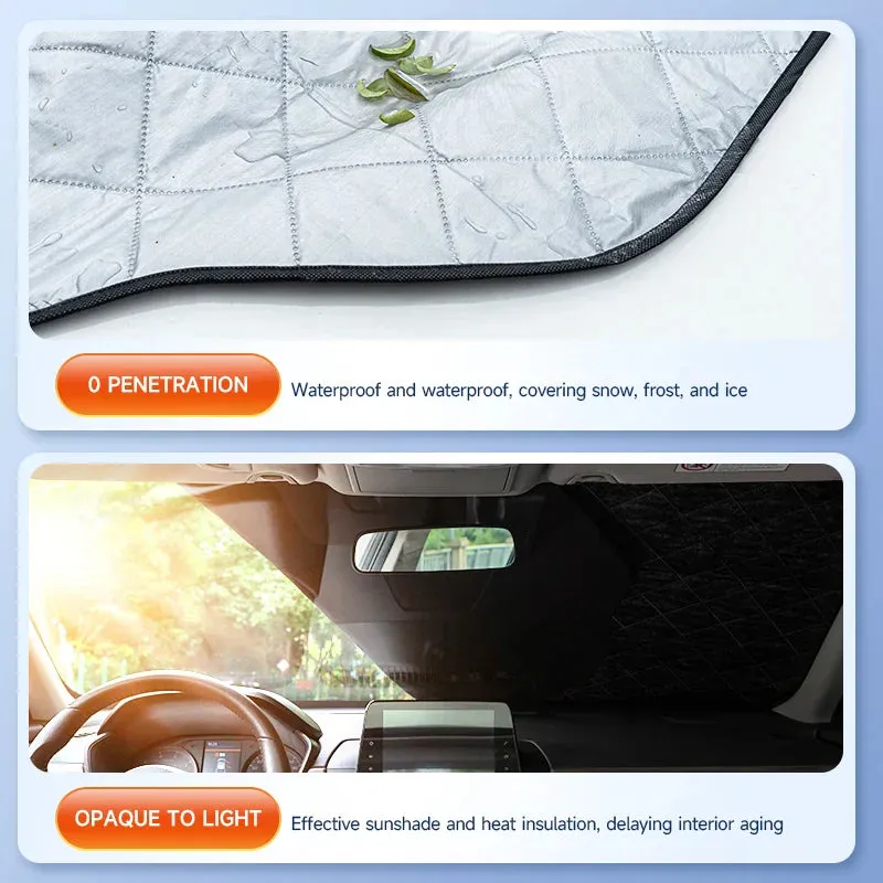 Car Snow Ice Protector Cover Winter Windshield Sunshade Anti Frost & Sun Protection