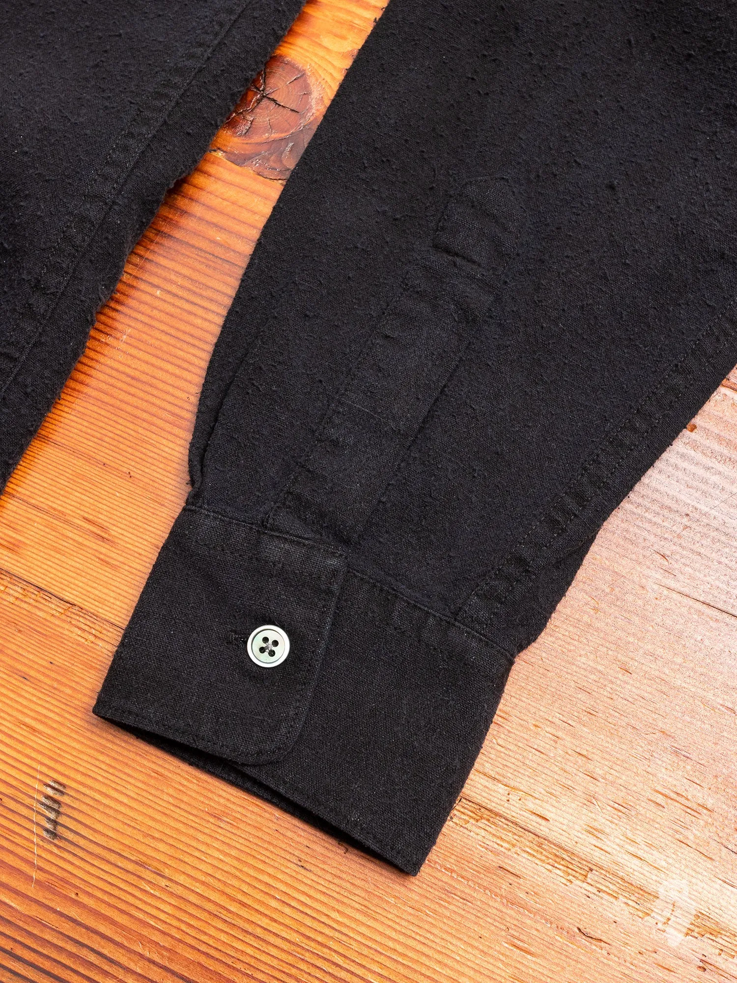 Classic Shirt in Black Silk