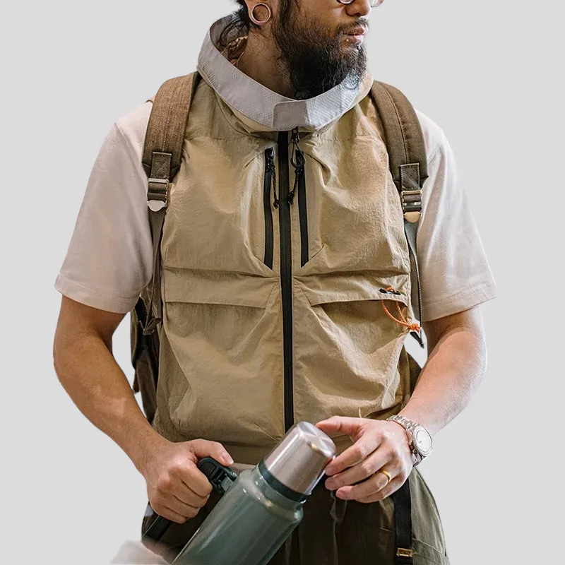 Cropped tactical hooded vest