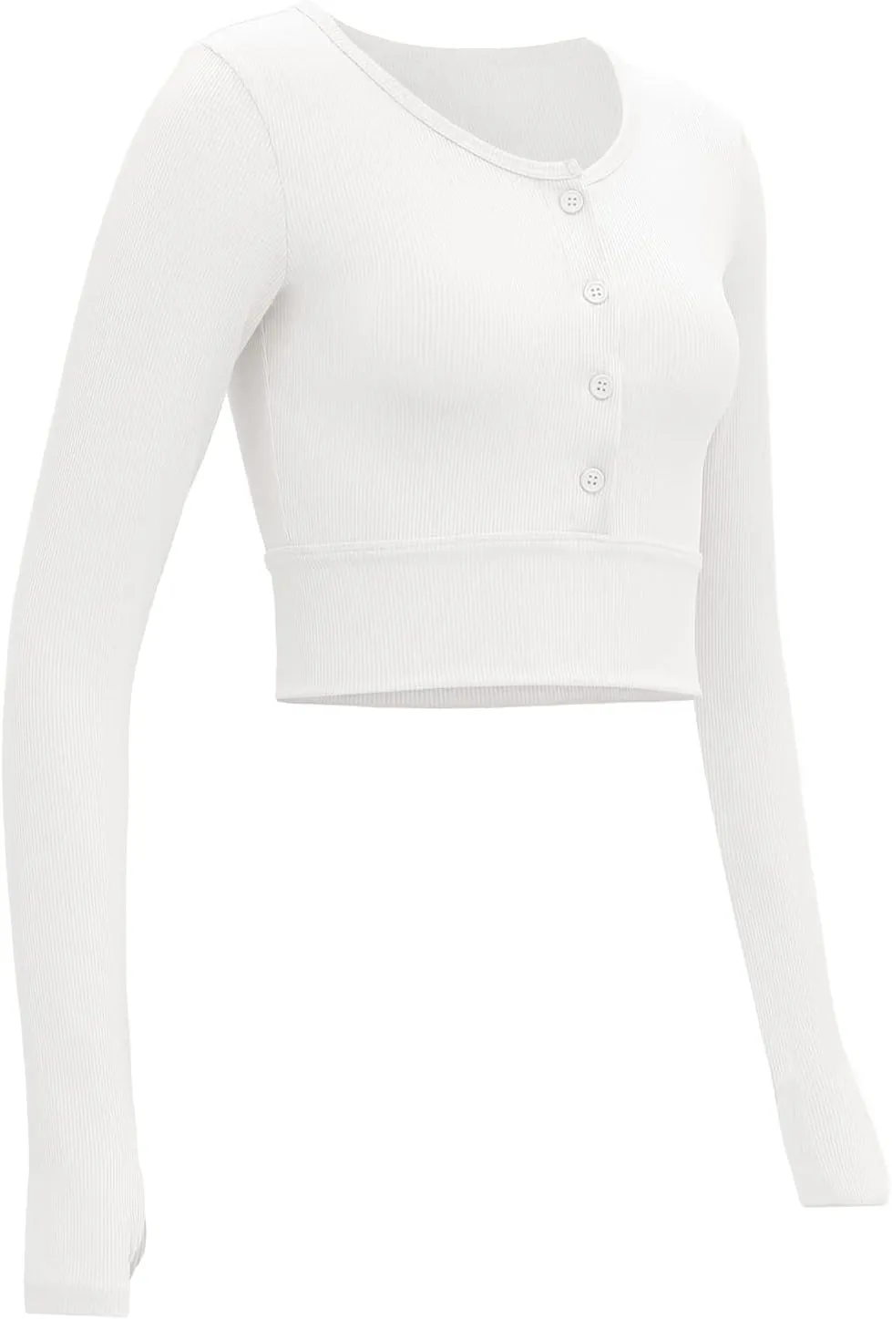 DREAM SLIM Women's Lightweight Cropped Cardigan Long Sleeve Crew Neck Basic Classic Casual Button Down Soft Knit Sweaters
