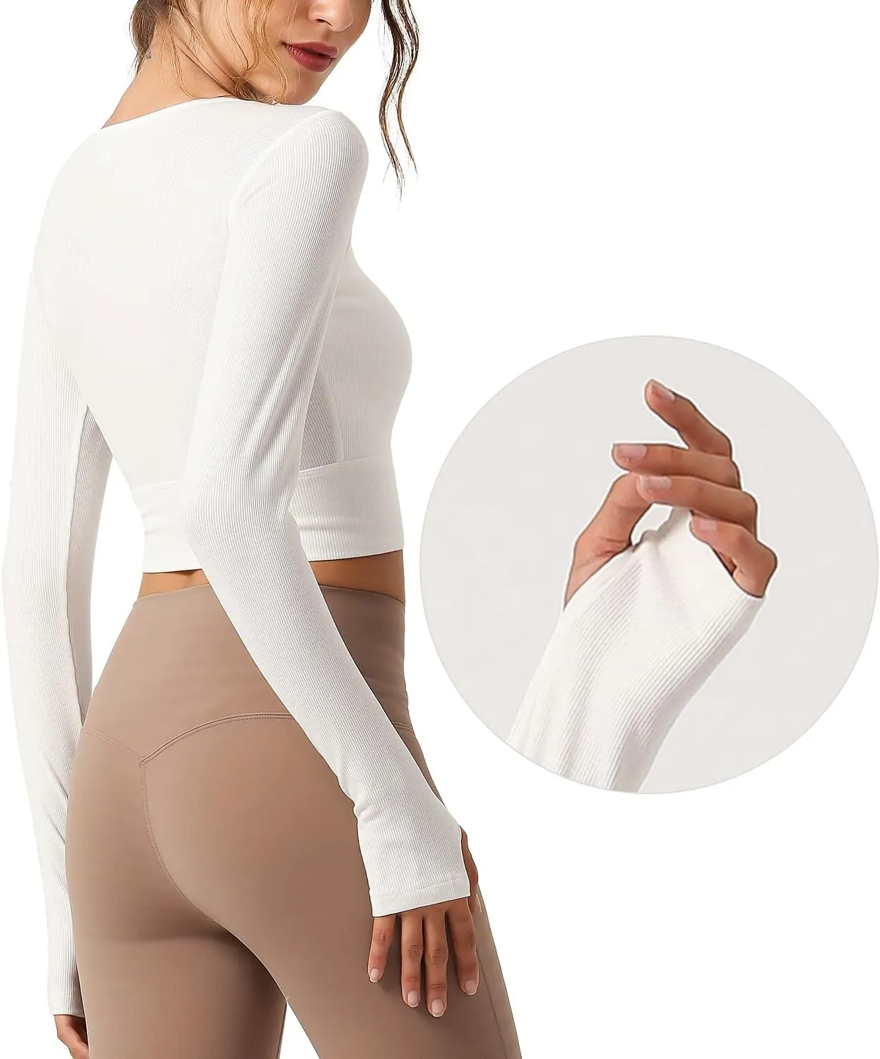 DREAM SLIM Women's Lightweight Cropped Cardigan Long Sleeve Crew Neck Basic Classic Casual Button Down Soft Knit Sweaters