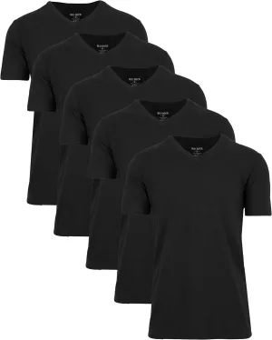 Galaxy by Harvic Men's Short Sleeve V-Neck Cotton Stretch Tees