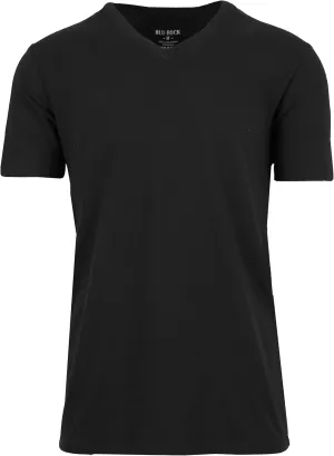 Galaxy by Harvic Men's Short Sleeve V-Neck Cotton Stretch Tees