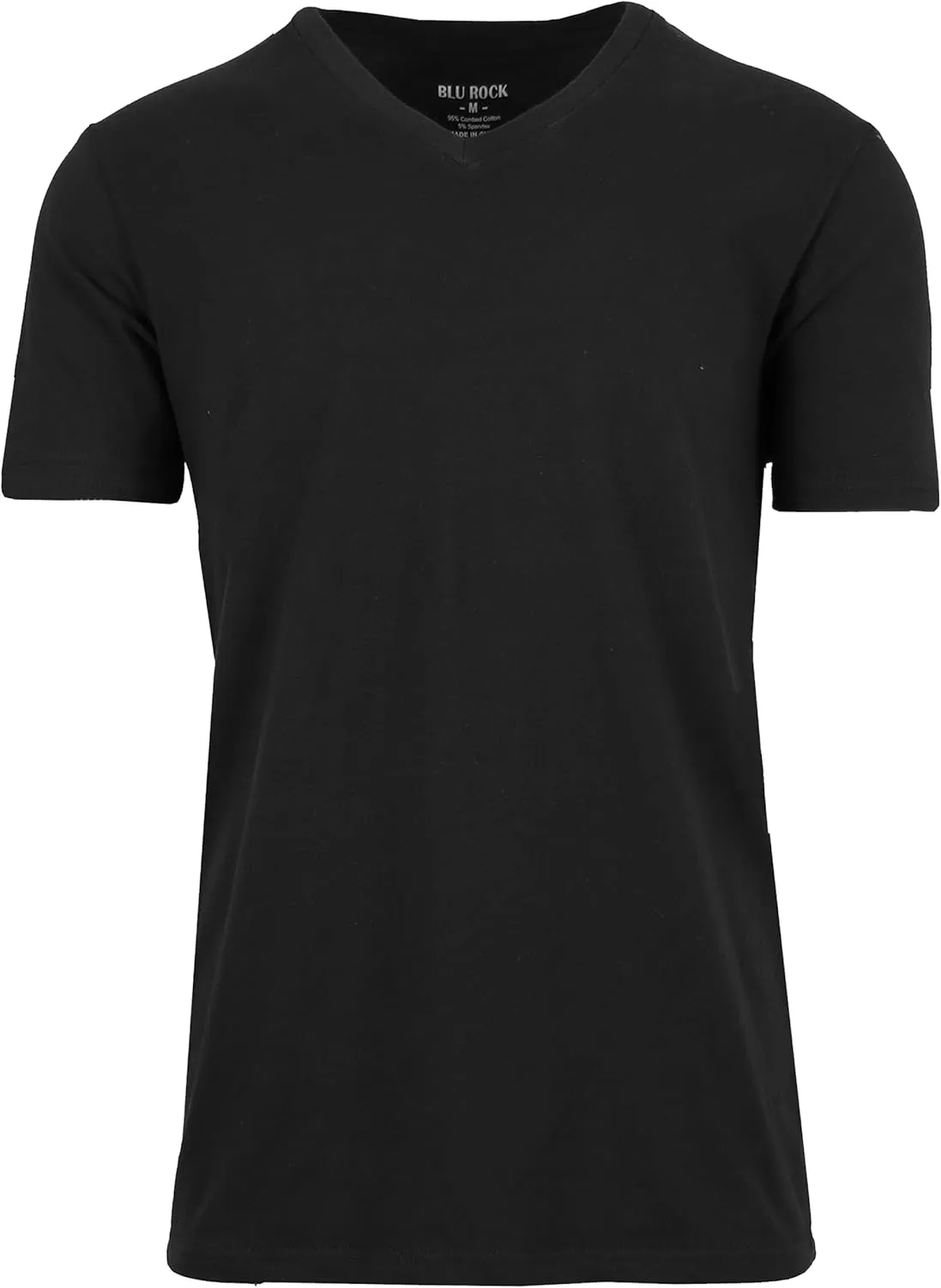 Galaxy by Harvic Men's Short Sleeve V-Neck Cotton Stretch Tees