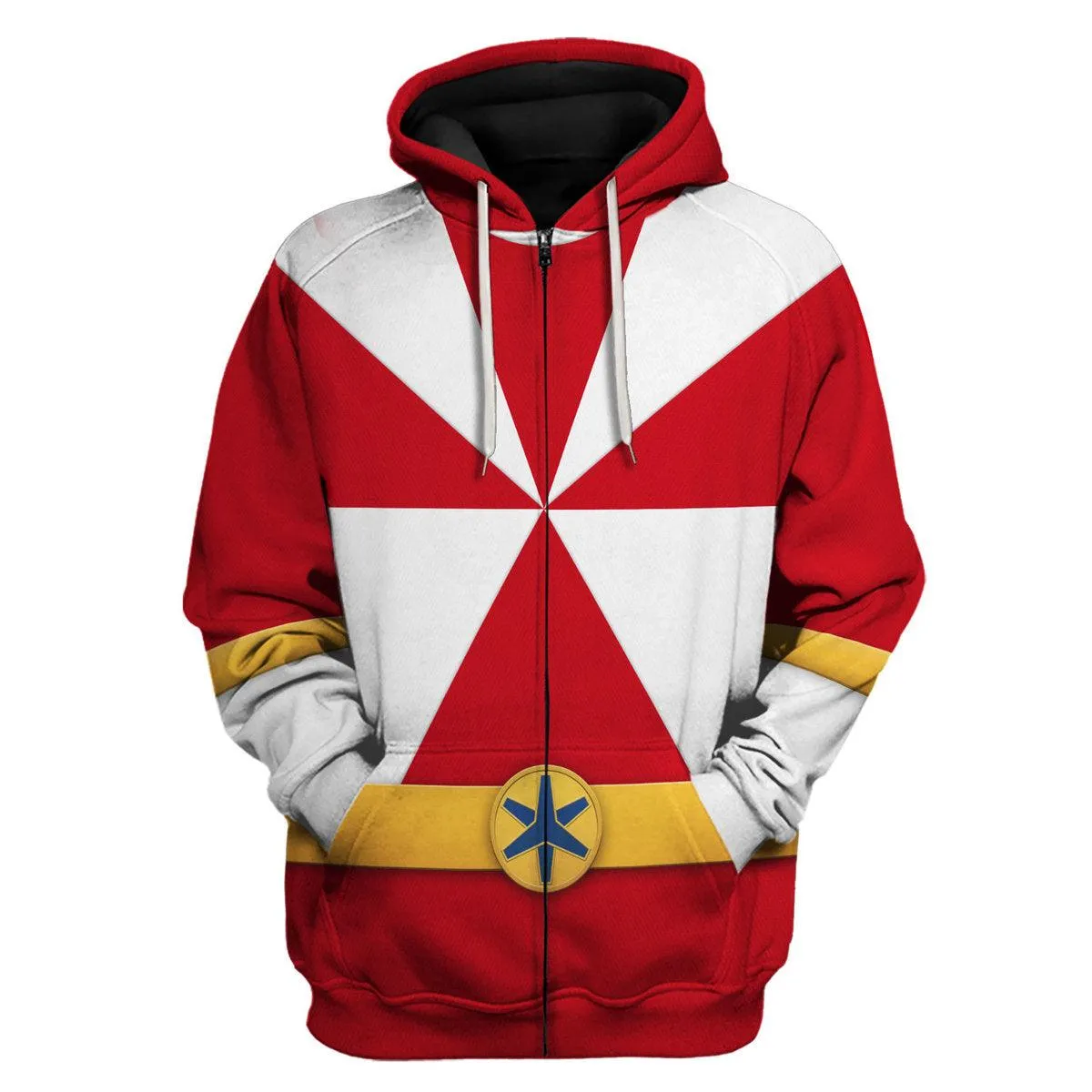 Gearhomie Lightspeed Red Ranger Hoodies Sweatshirt T-shirt Sweatpants Hawaiian Tracksuit