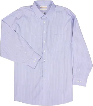 Gold Label Men's Big and Tall Non-Iron Wrinkle-Resistant Long Sleeve Pocket Dress Shirt with Spread Collar