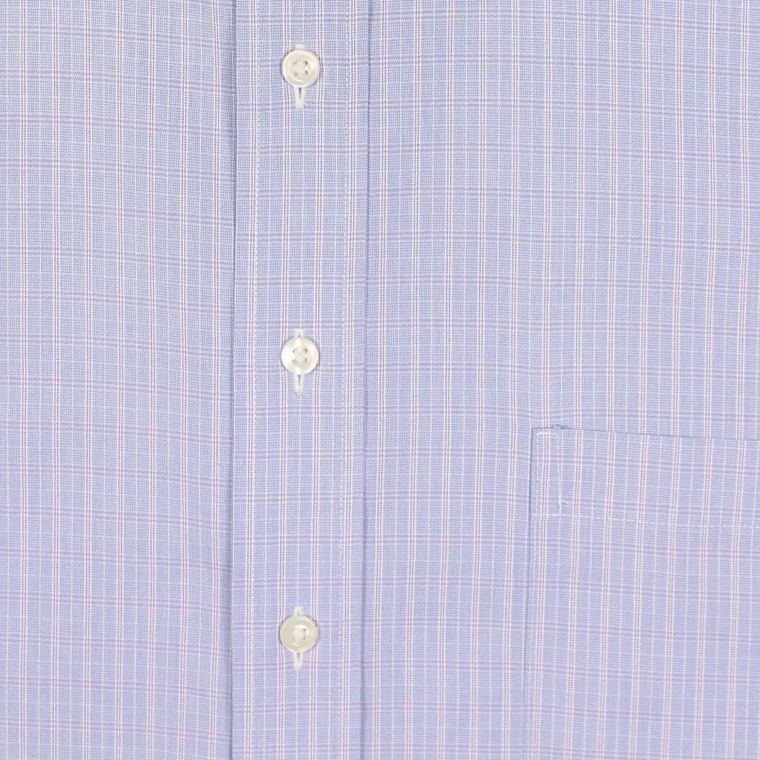 Gold Label Men's Big and Tall Non-Iron Wrinkle-Resistant Long Sleeve Pocket Dress Shirt with Spread Collar