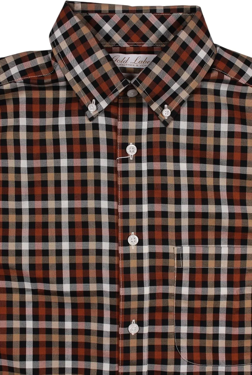 Gold Label Roundtree & Yorke Men's Non-Iron Long Sleeve Shirt 100% Cotton, Regular Sizes