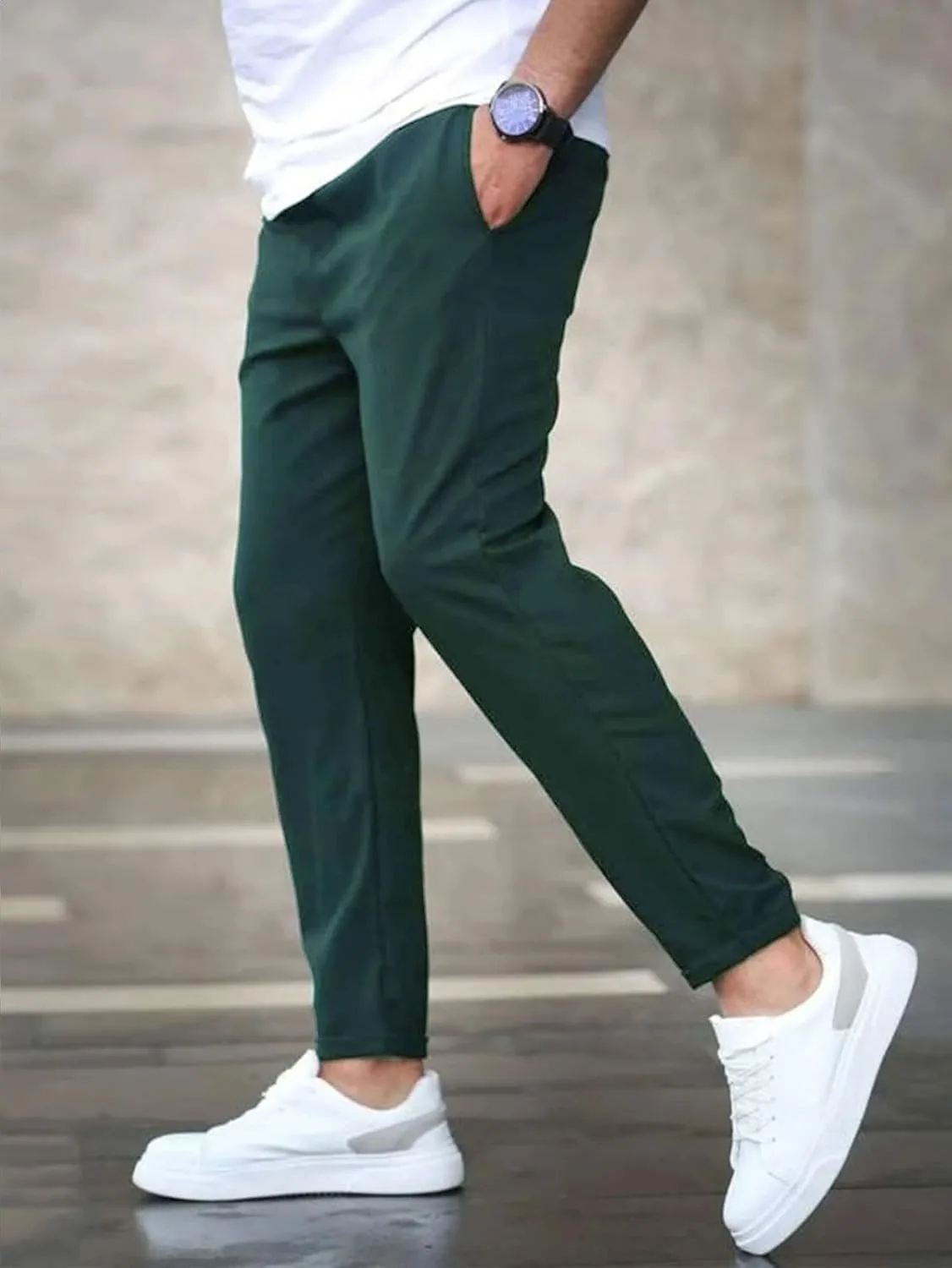 Golf Joggers Pants Men Slim Fit Elastic Waist Casual Pants Drawstring Stretch Tapered Pant with Pockets Casual Joggers