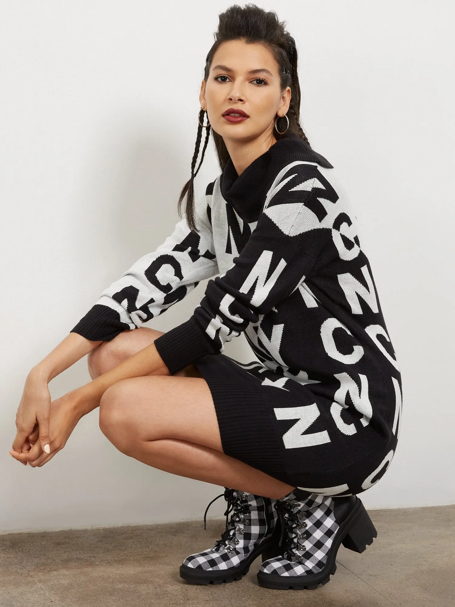Graphic NYC Sweater Dress