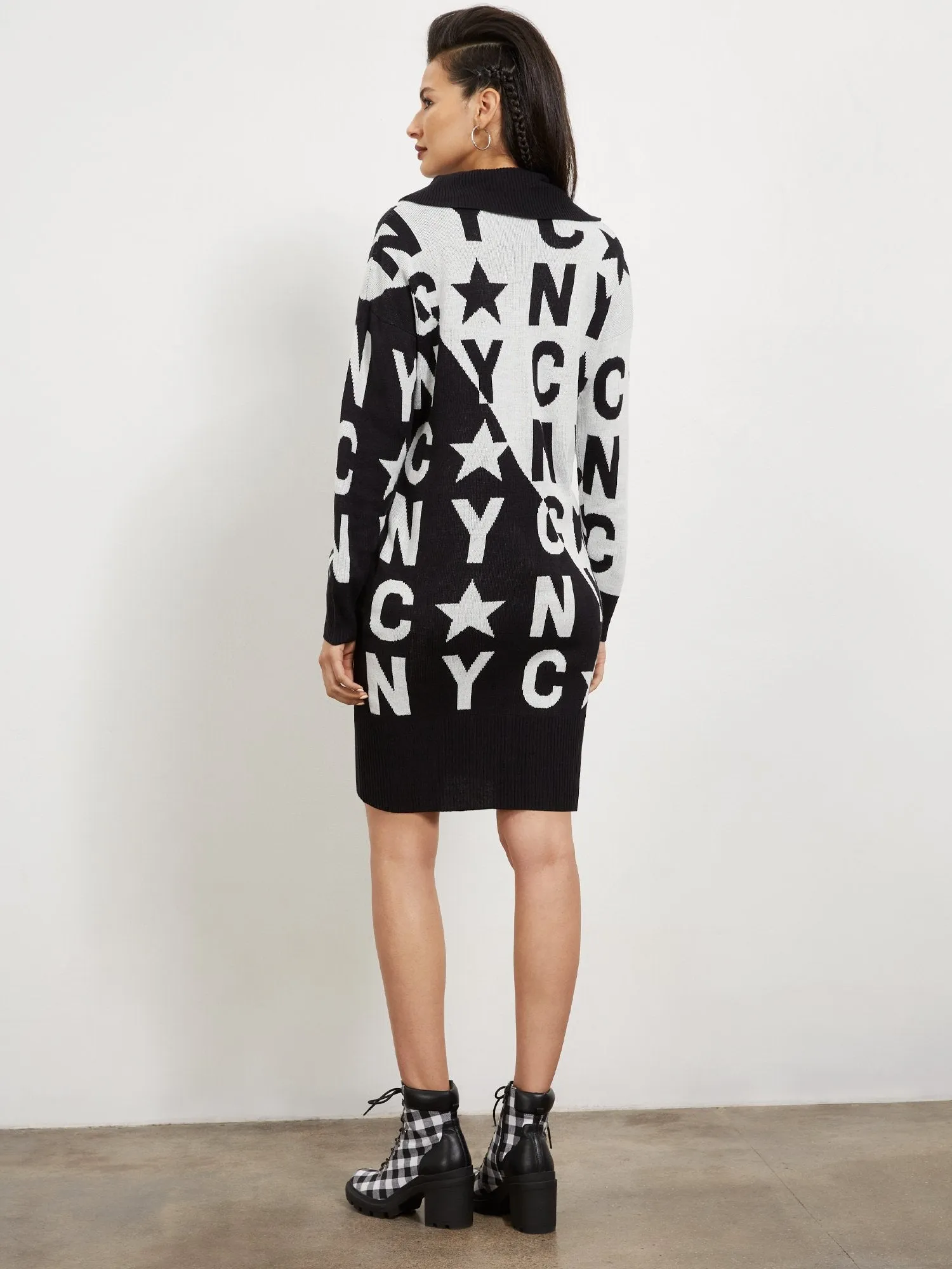 Graphic NYC Sweater Dress