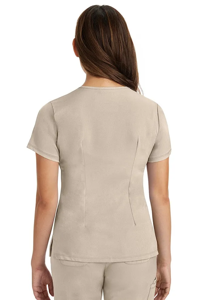 HH Works Women's Scrub Set Monica Top & Petite Rebecca Pant | Khaki