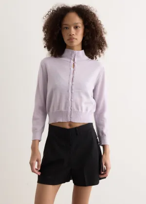 High Neck Knit Cardigan