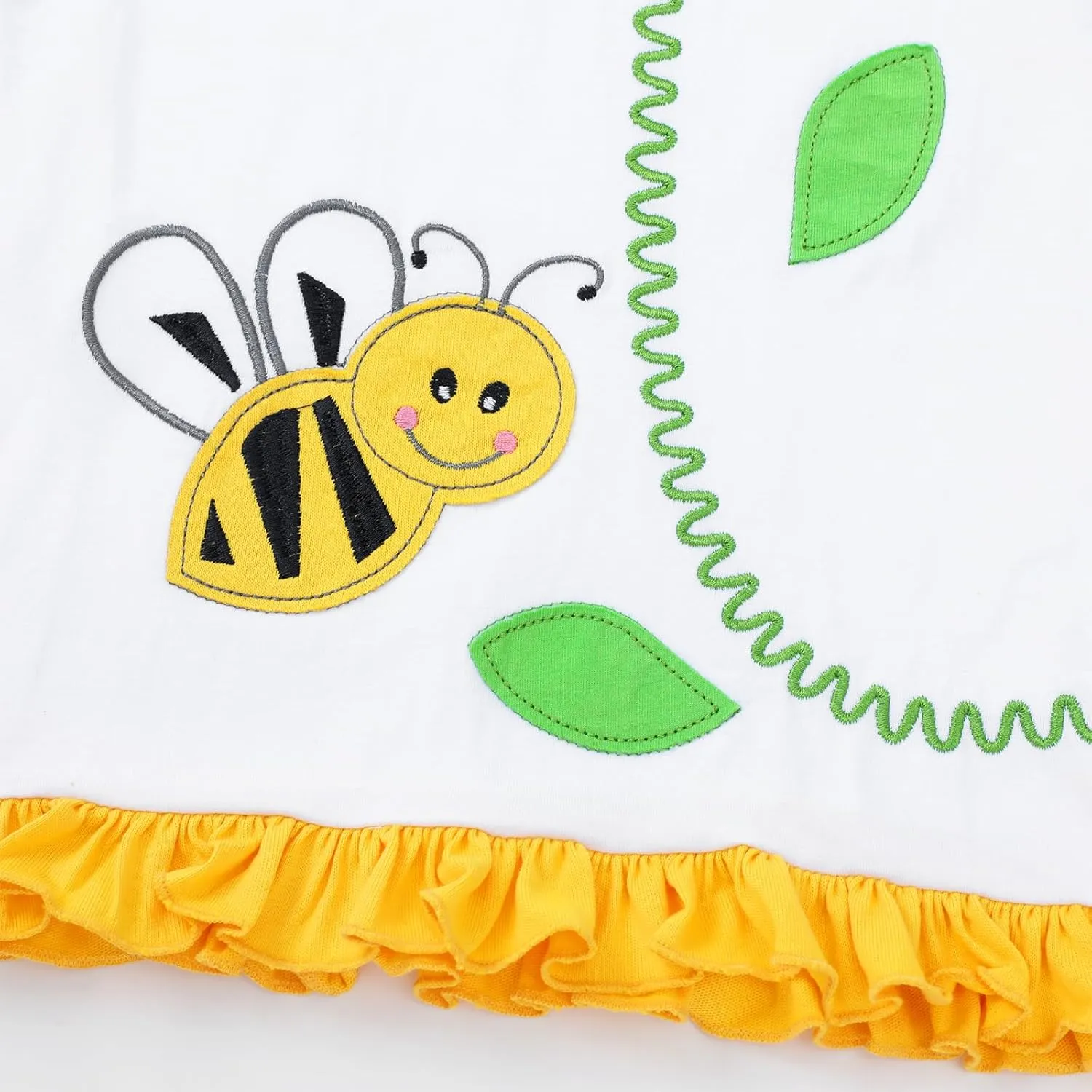 HILEELANG Toddler Girl Summer Easter Outfit Short Sets Cotton Ruffle Sleeve Tops Tees Shorts Clothing Sets