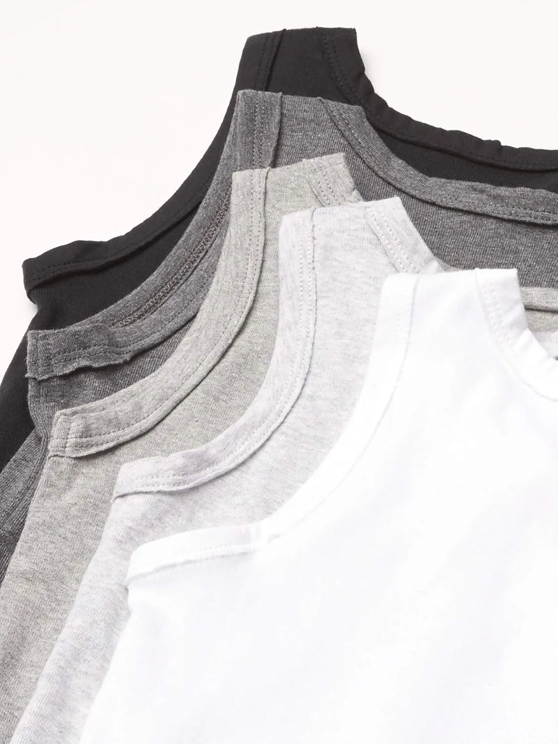 HonestBaby Multipack Muscle T-Shirts Sleeveless Tees 100% Organic Cotton for Infant Baby and Toddler Boys, Girls, Unisex