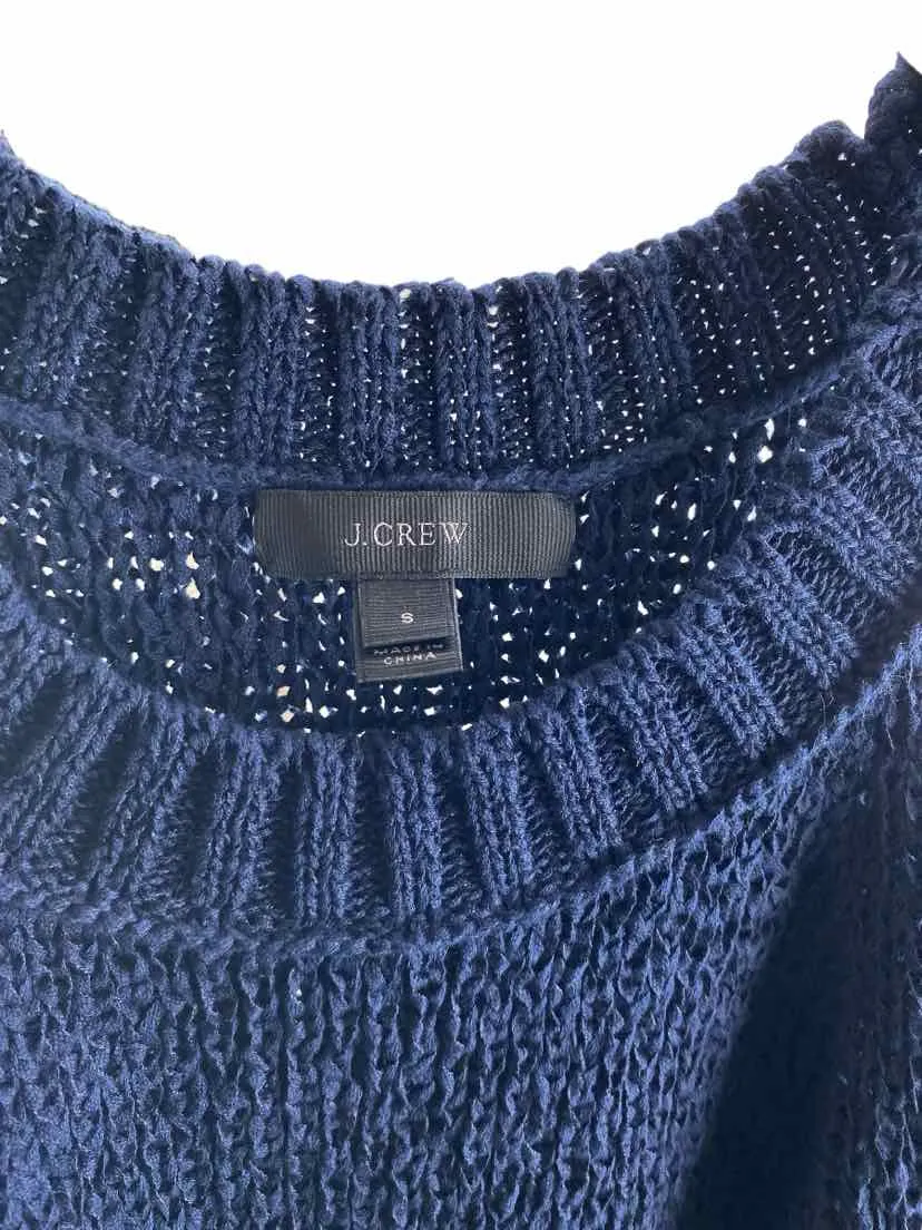 J. Crew Women's High-Neck Sweater Tank Navy Size S