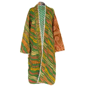 Kai cotton quilted vintage kantha coat One of a Kind