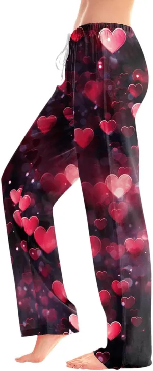 Ladies' 2025 Valentine Fashion Casual Printed Casual Pants Casual Harem Pants for Women