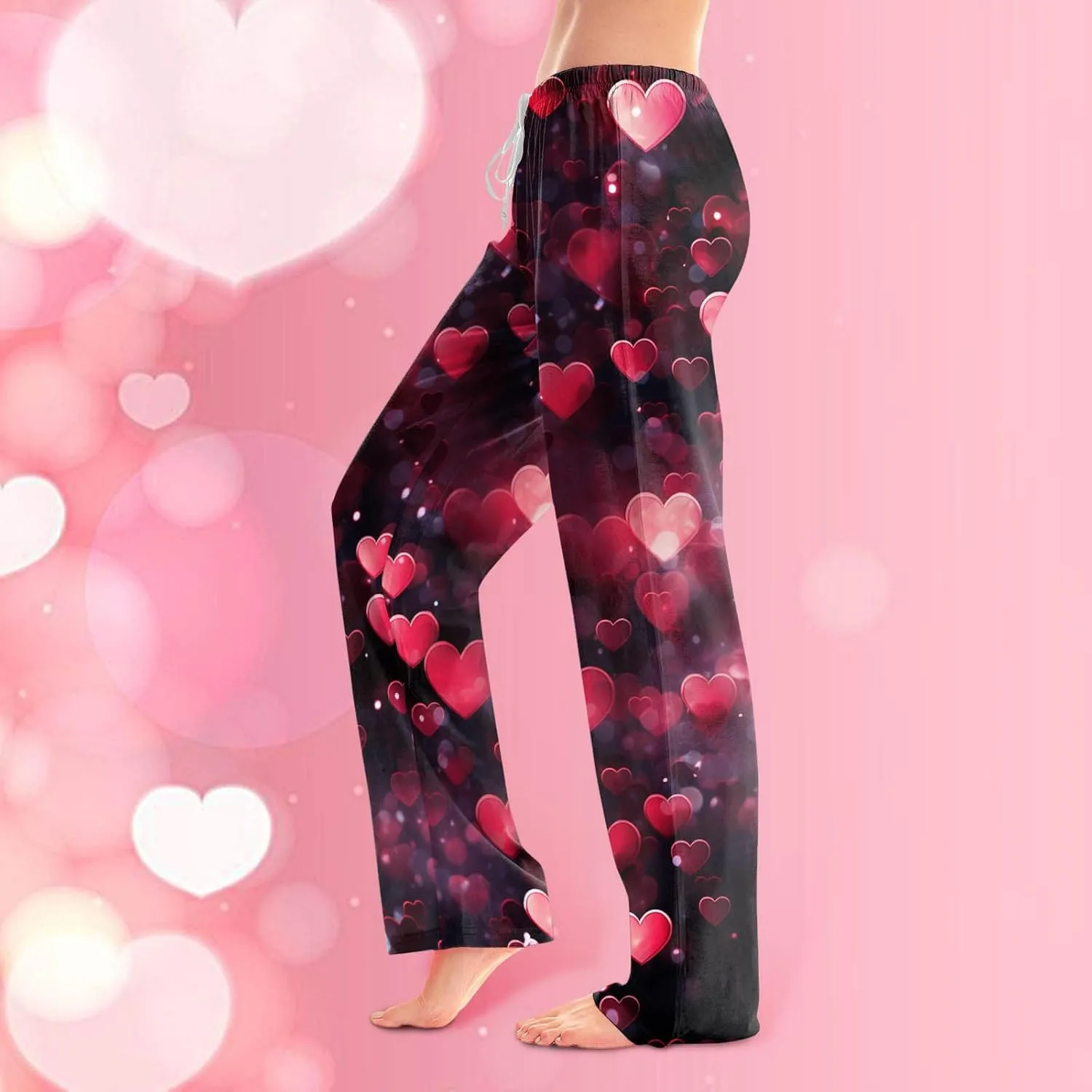 Ladies' 2025 Valentine Fashion Casual Printed Casual Pants Casual Harem Pants for Women