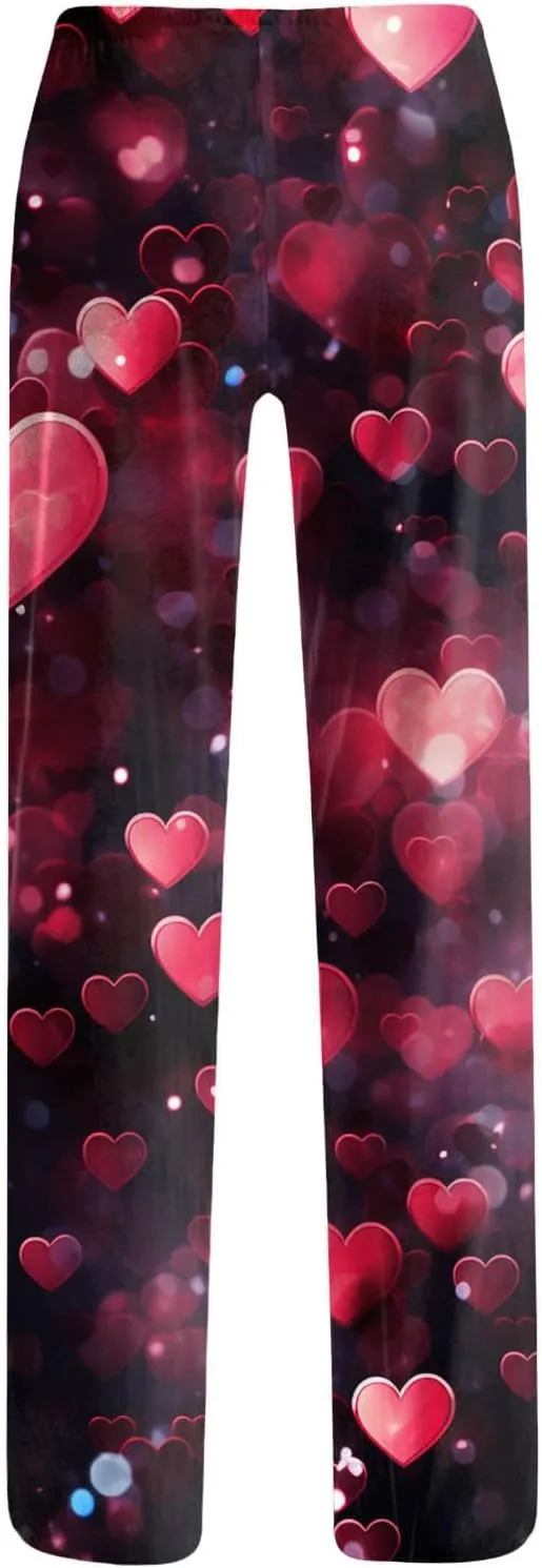Ladies' 2025 Valentine Fashion Casual Printed Casual Pants Casual Harem Pants for Women
