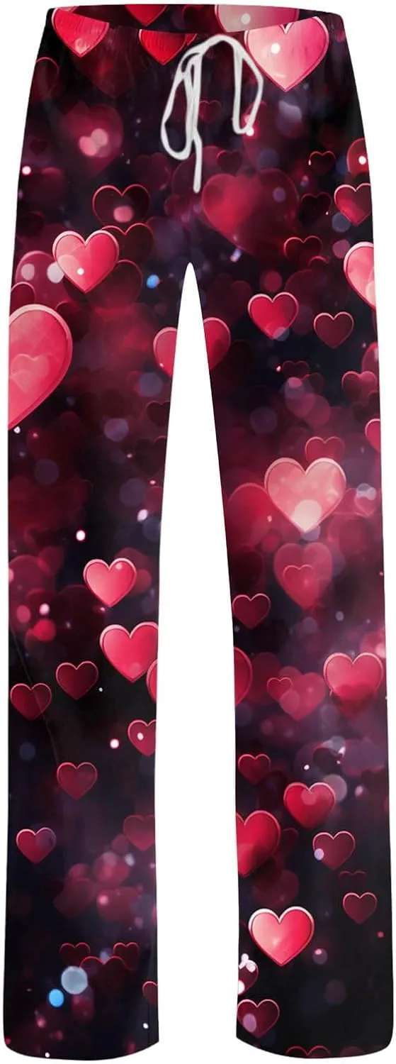 Ladies' 2025 Valentine Fashion Casual Printed Casual Pants Casual Harem Pants for Women