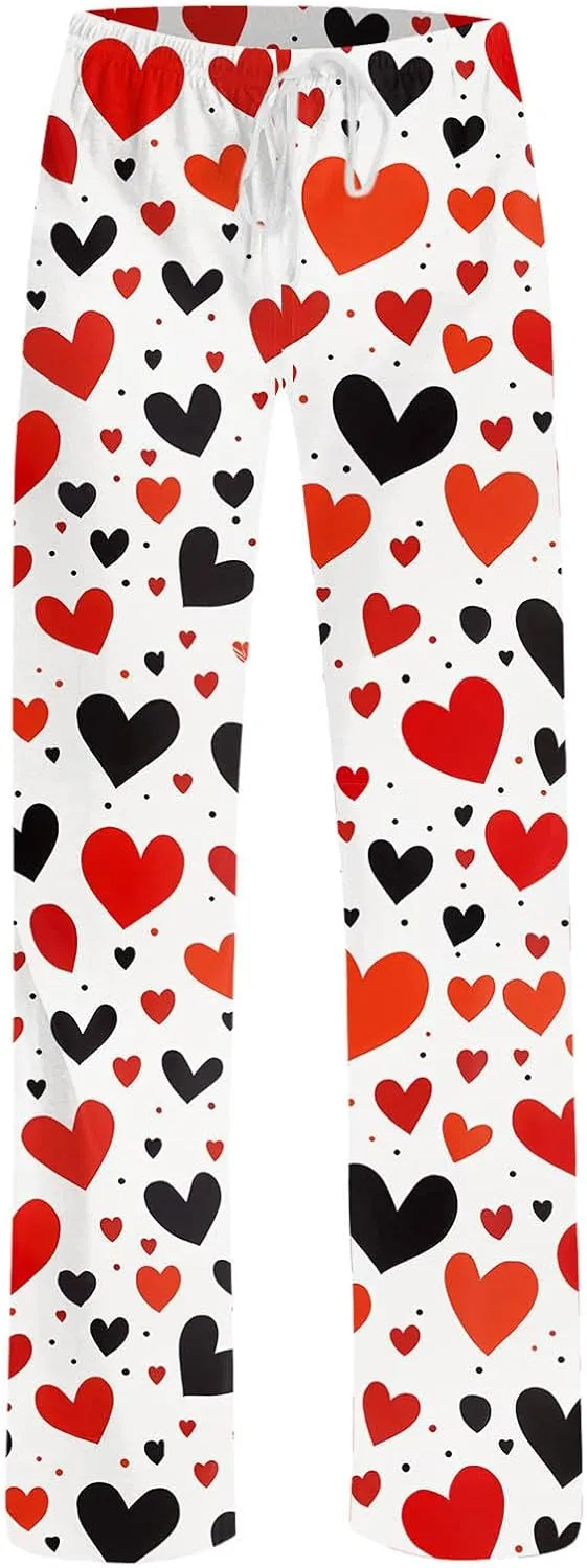 Ladies' 2025 Valentine Fashion Casual Printed Casual Pants Western Leggings