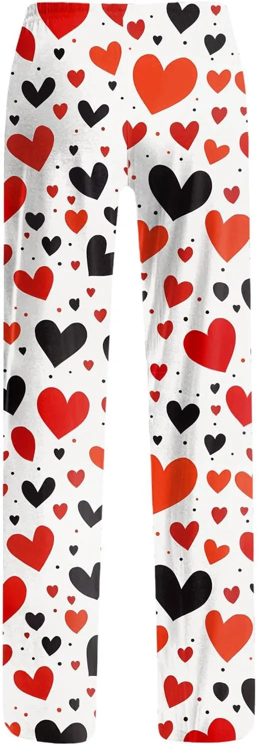 Ladies' 2025 Valentine Fashion Casual Printed Casual Pants Western Leggings
