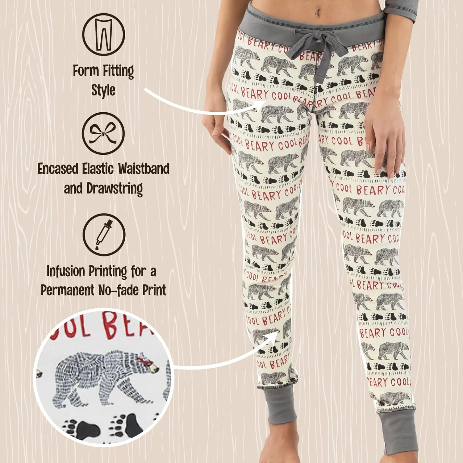 Lazy One Women's Leggings and Tees, Pajama Separates, Cozy Loungewear for Women