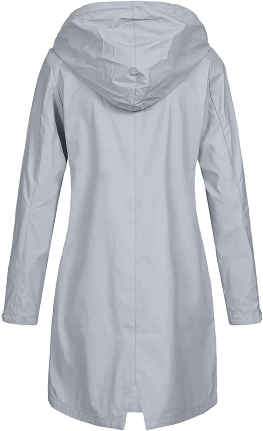 Long Rain Coat for Women 2025 Trendy Casual Lightweight Windbreaker Jacket Waterproof Hooded Rain Jacket Trench Coat