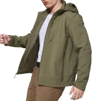 Mens Jacket Waterproof Hooded Coats Tactical Soft Shell Jackets for Men
