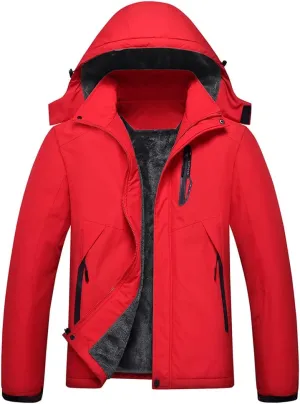 Men's Mountain Waterproof Ski Jacket Winter Windbreaker Warm Hooded Snowboarding Raincoat Jackets