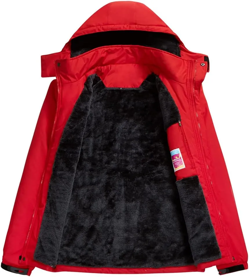 Men's Mountain Waterproof Ski Jacket Winter Windbreaker Warm Hooded Snowboarding Raincoat Jackets