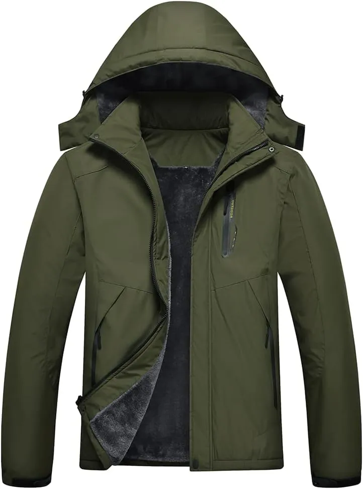Men's Mountain Waterproof Ski Jacket Winter Windbreaker Warm Hooded Snowboarding Raincoat Jackets